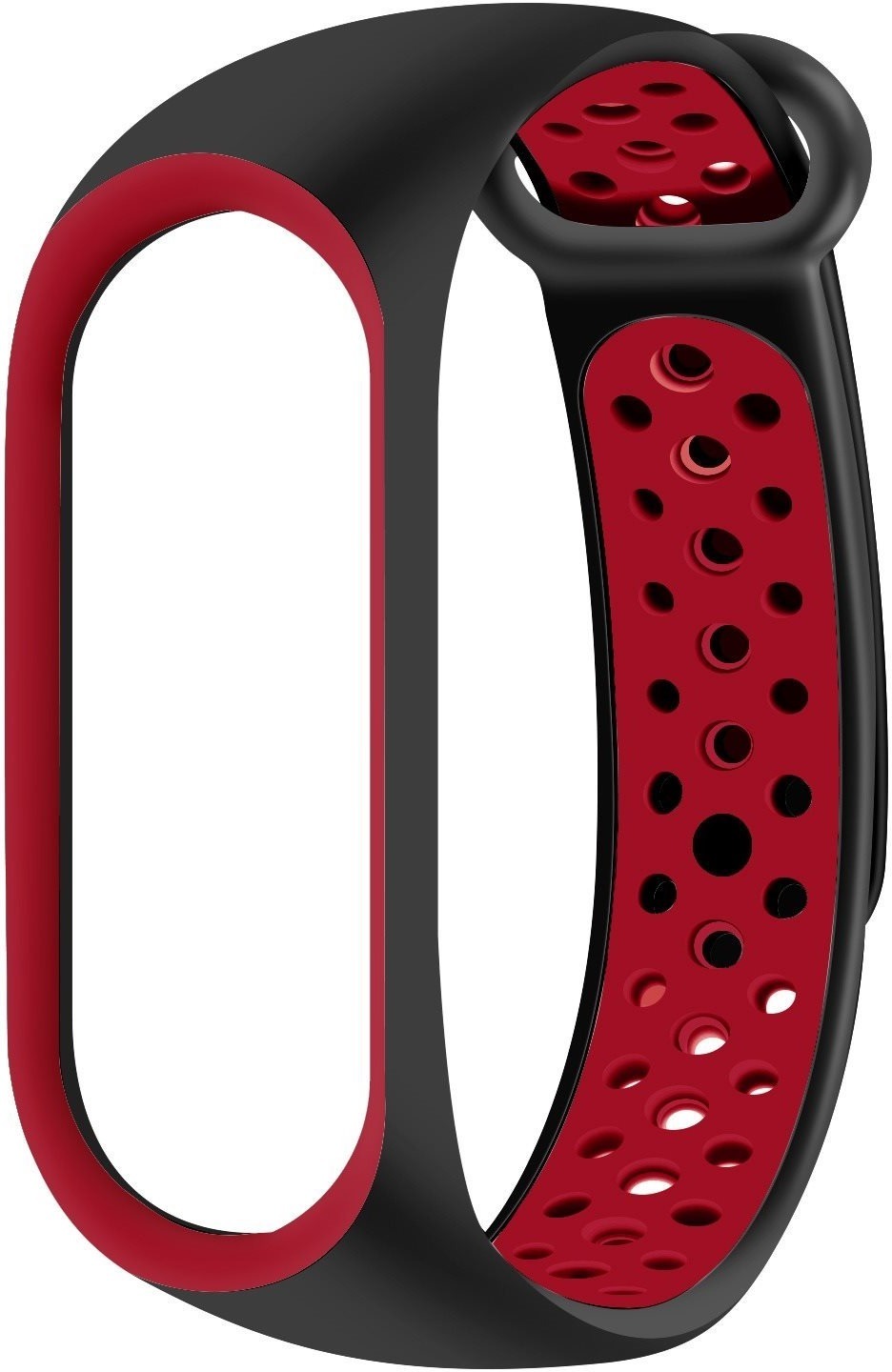 Eternico Sporty pro Xiaomi Mi band 5 / 6 / 7 solid black and red