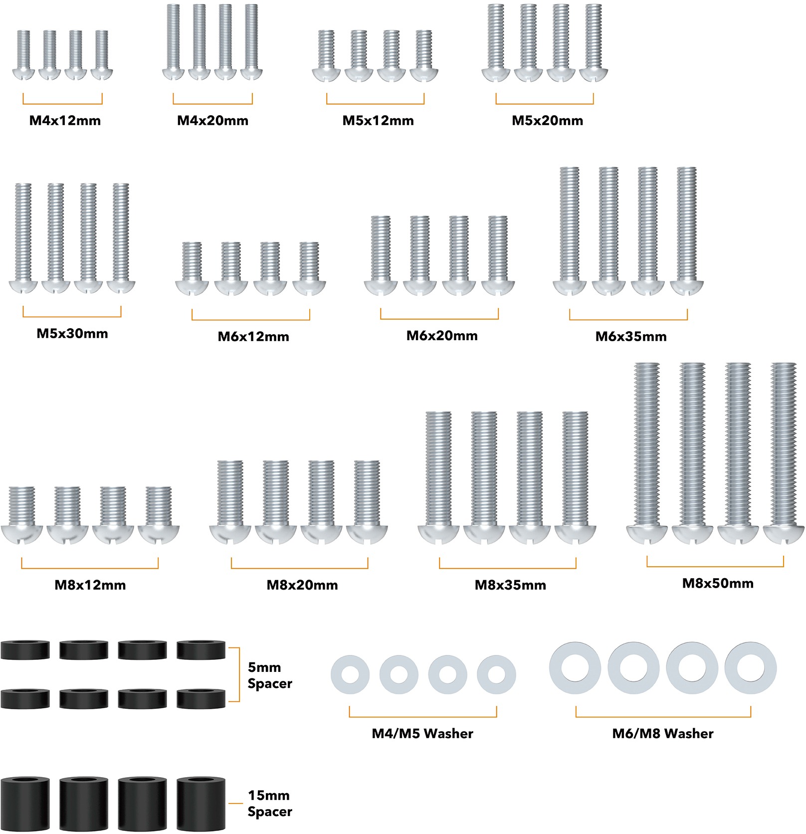 Sada šroubů a podložek AlzaErgo SK10