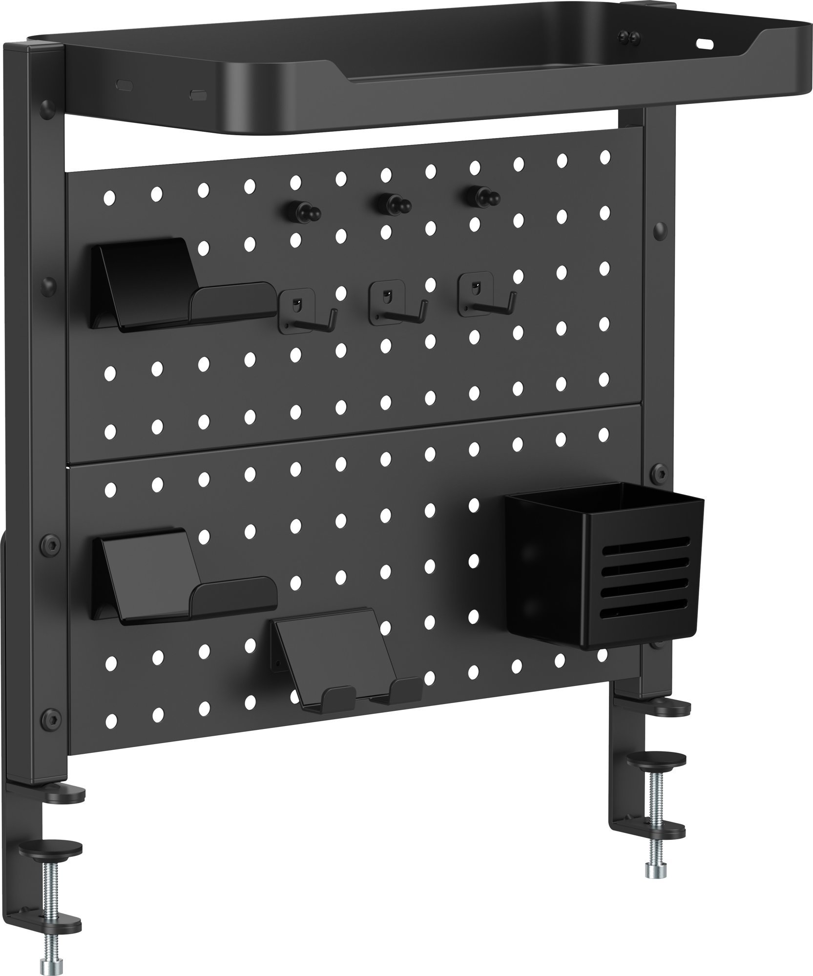 AlzaErgo Pegboard C40S Edge Shelf černý