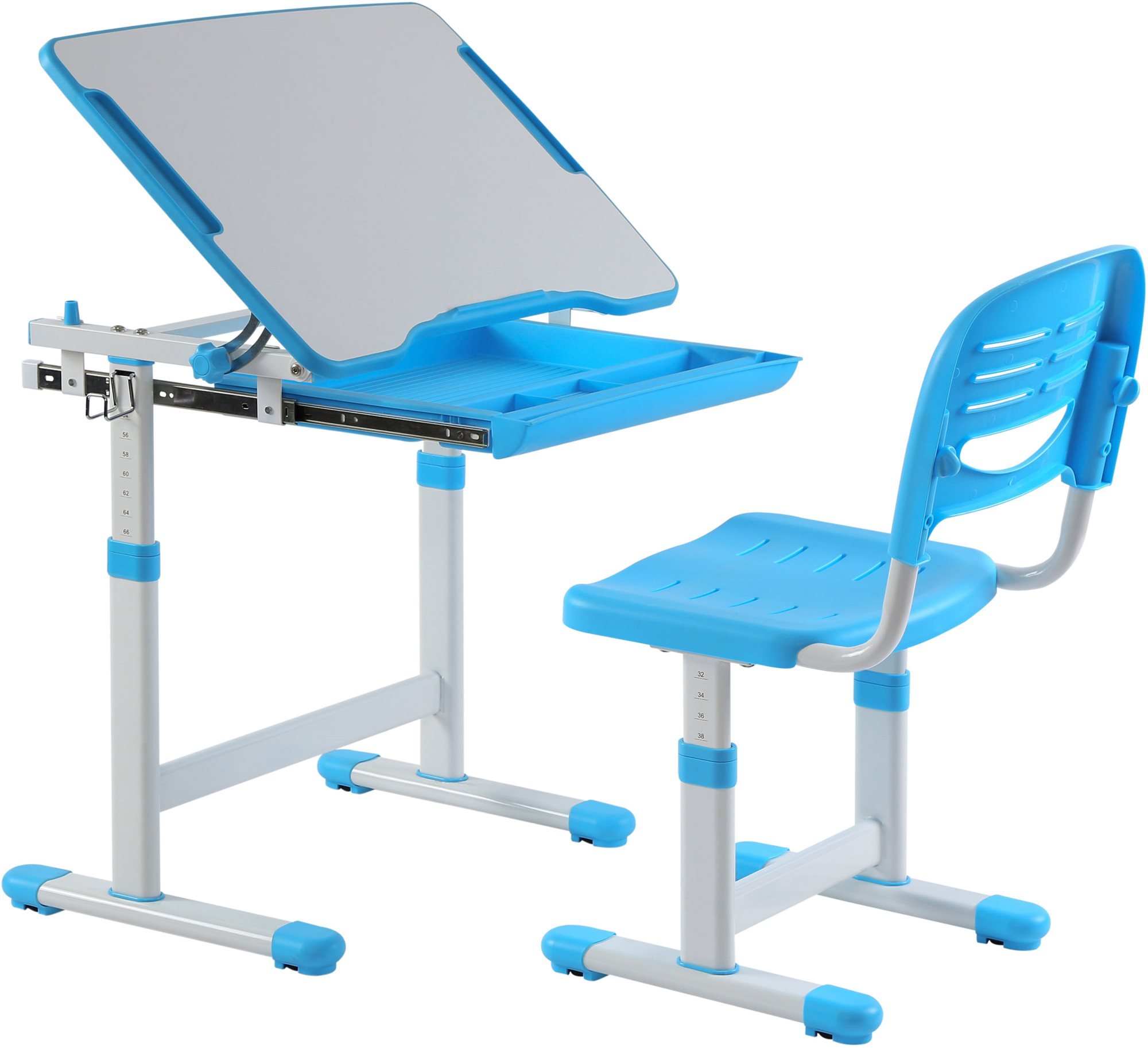AlzaErgo Table ETJ100 modrý kancelářský stůl