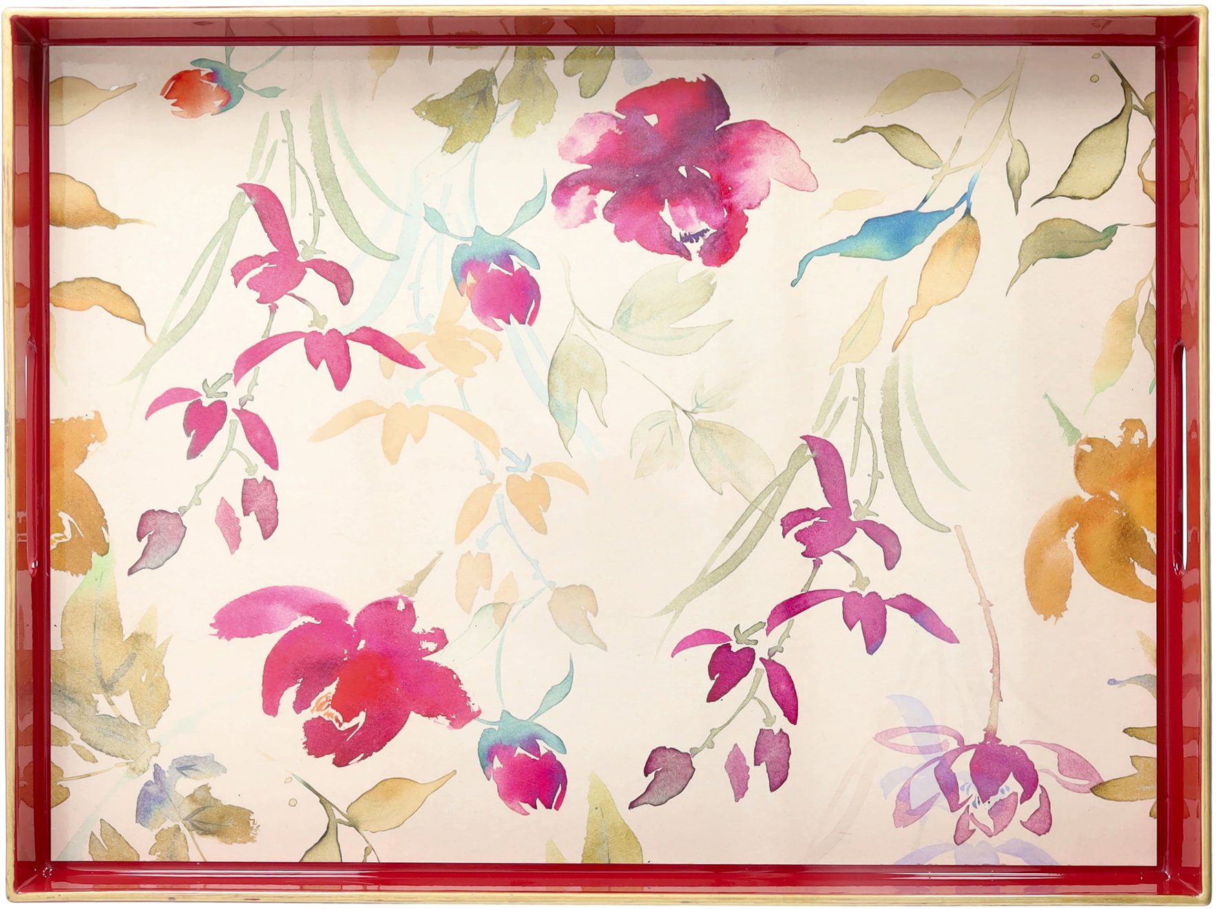 Andrea Fontebasso PARTY TIME Podnos s květy 48 × 35 cm obdélníkový