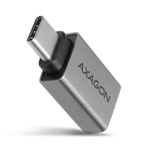AXAGON RUCM-AFA, adapter USB-C (M) -> USB-A (F), USB 10Gbps, sync & charge 3A, ALU