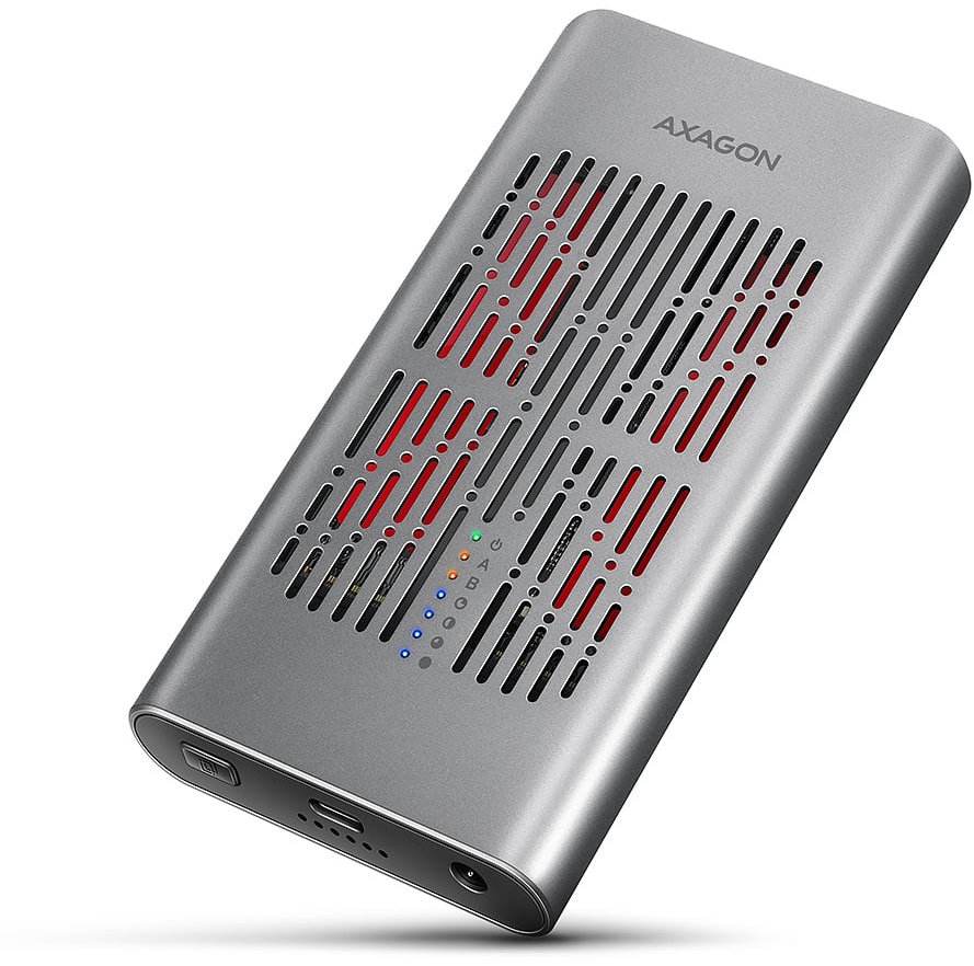 AXAGON EEM2-20GD, Dual M.2 NVMe SSD CLONE MASTER Enclosure, USB-C 20Gbps