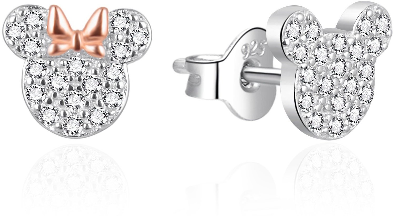 Agato Asymetrické stříbrné náušnice Minnie a Mickey AGT-ED022PW (Ag925/1000, 1,36 g)