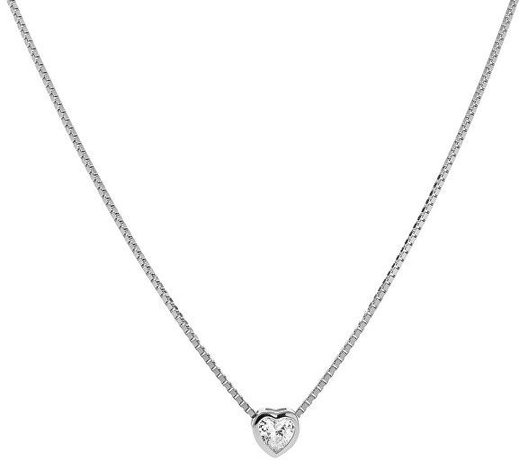 AGAIN Jewelry Stříbrný náhrdelník se srdíčkem AJNA0002 (Ag925/1000, 2,13 g)
