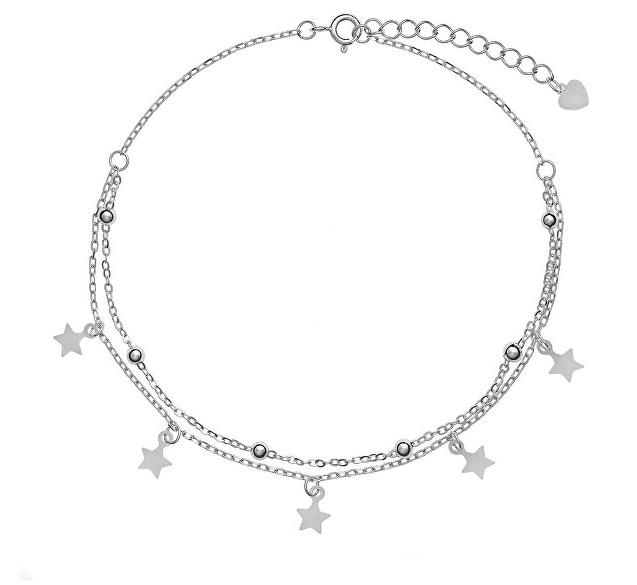AGAIN Jewelry Stříbrný náramek na nohu s hvězdičkami AJNH0006 (Ag925/1000, 2,22 g)