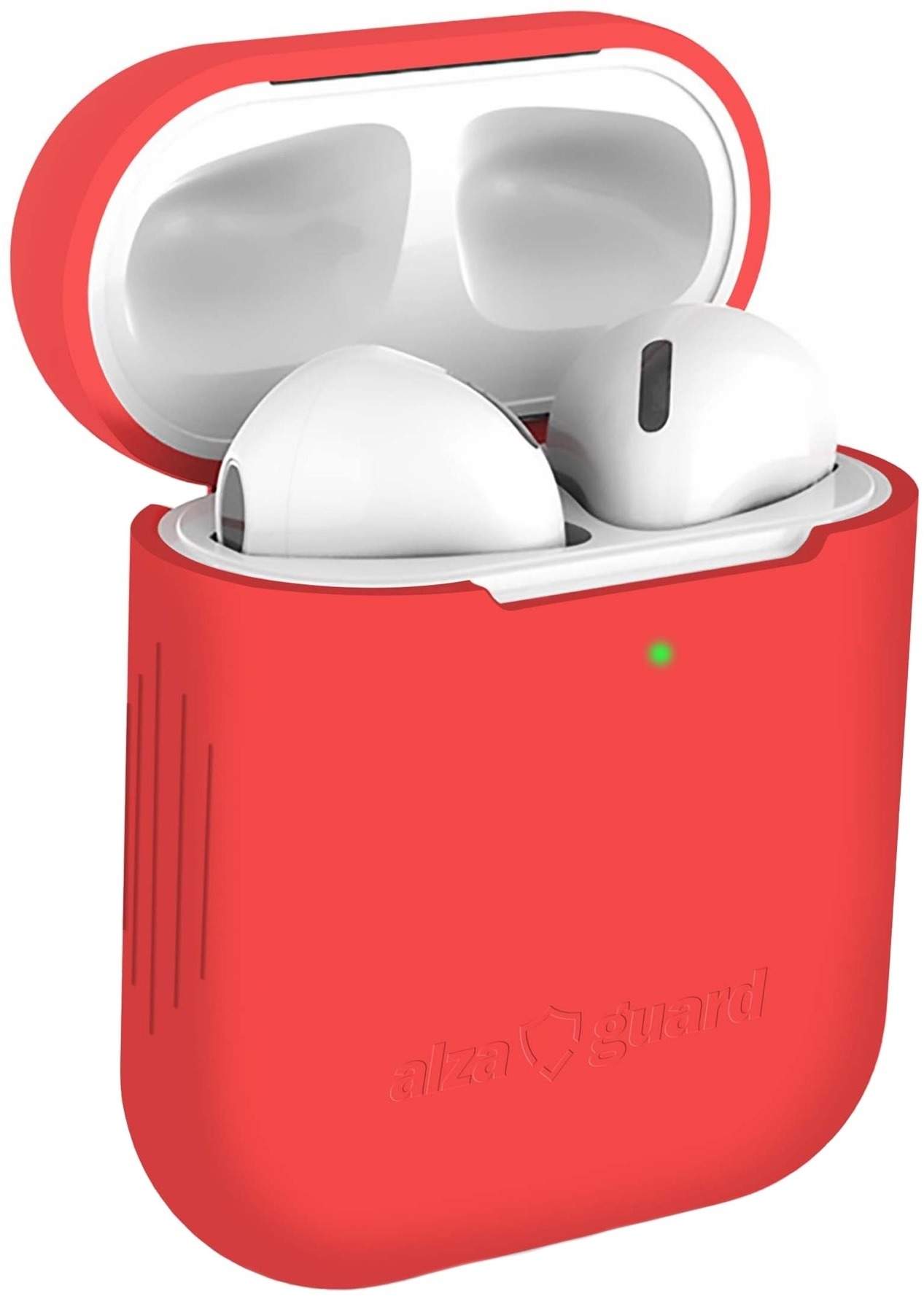 AlzaGuard Skinny Silicone Case pro AirPods 1. a 2. generace červené