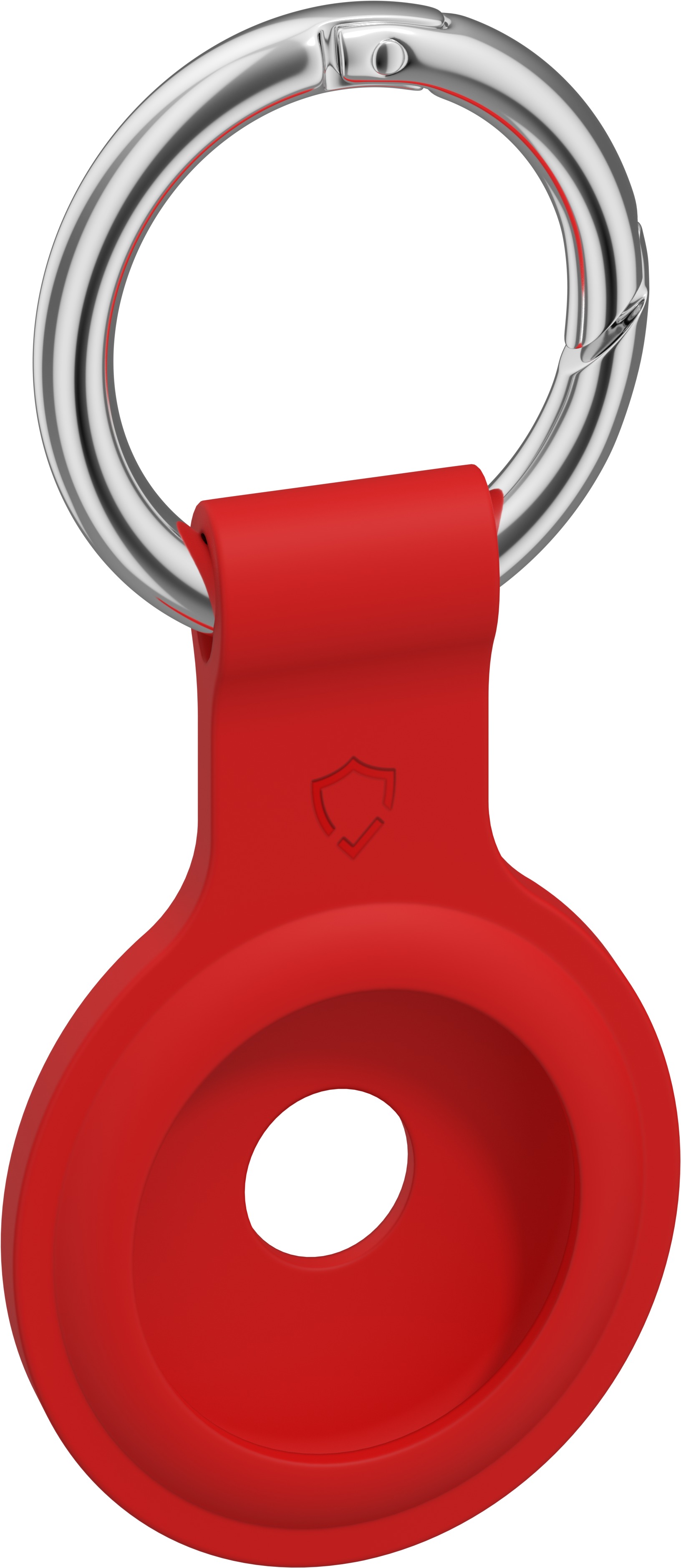 AlzaGuard Silicone Keychain pro Airtag červená