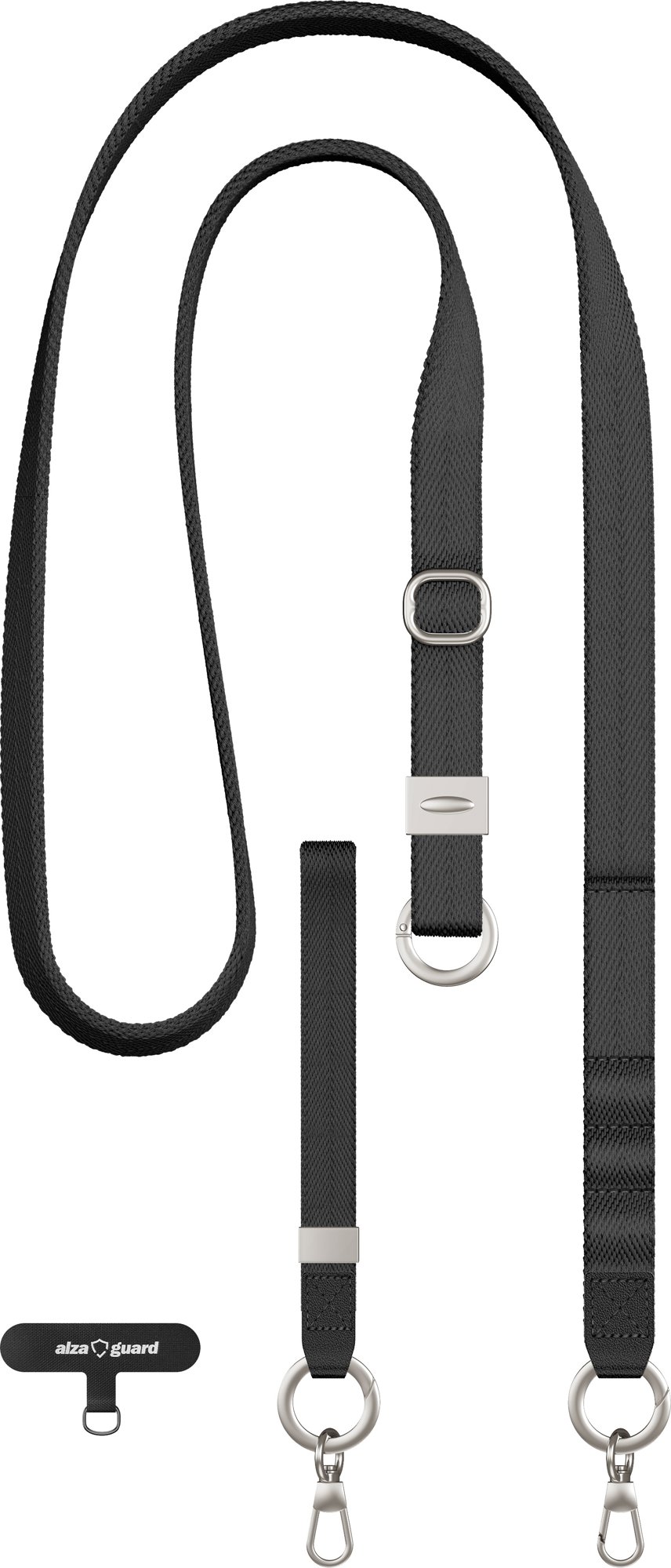 AlzaGuard Universal 2in1 Phone Lanyard - černá