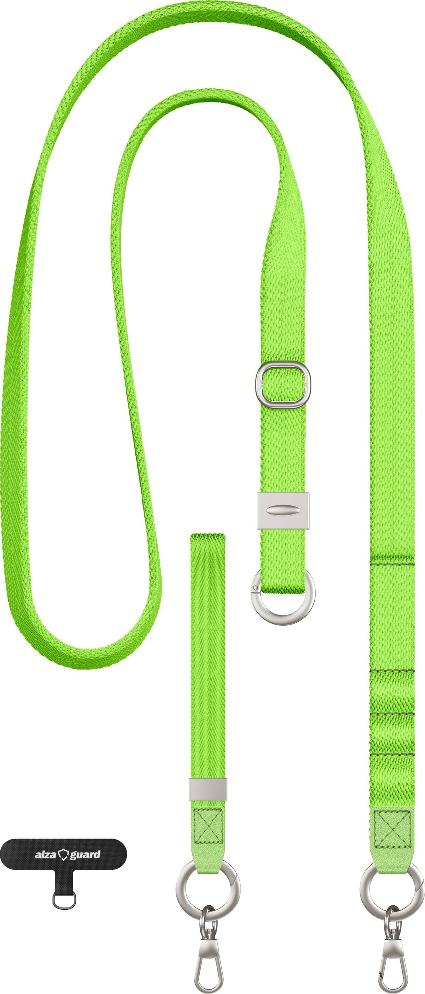 AlzaGuard Universal 2in1 Phone Lanyard - zelená