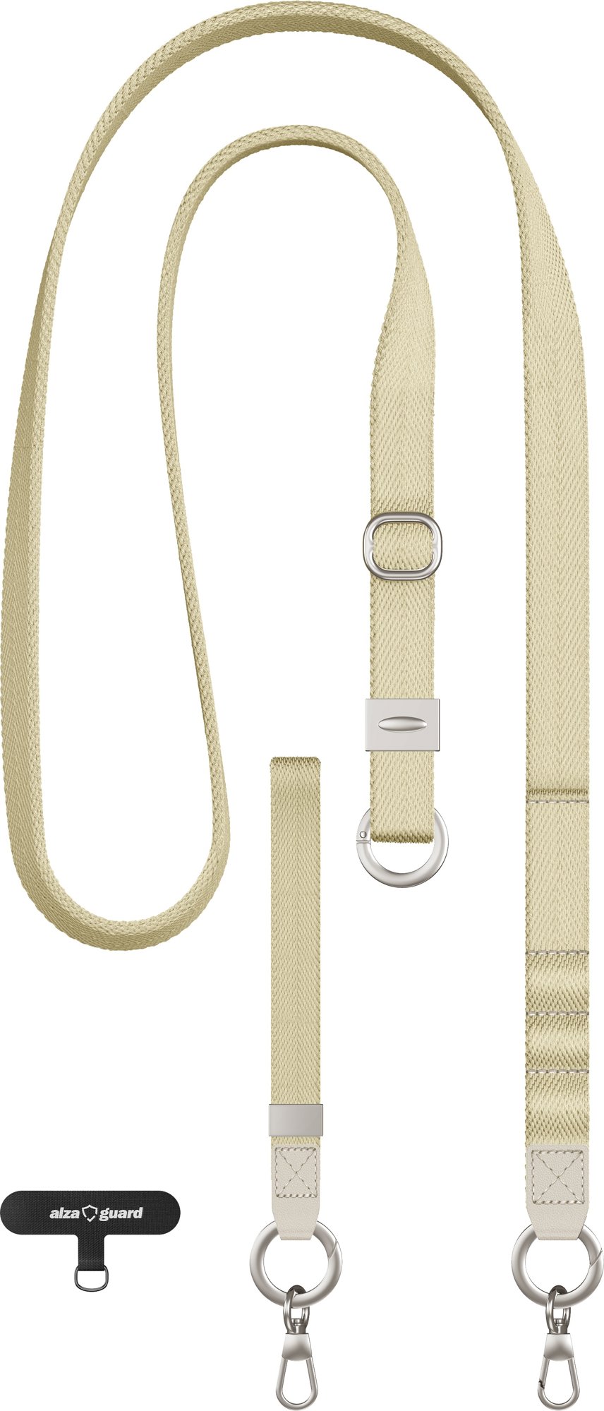 AlzaGuard Universal 2in1 Phone Lanyard - béžová