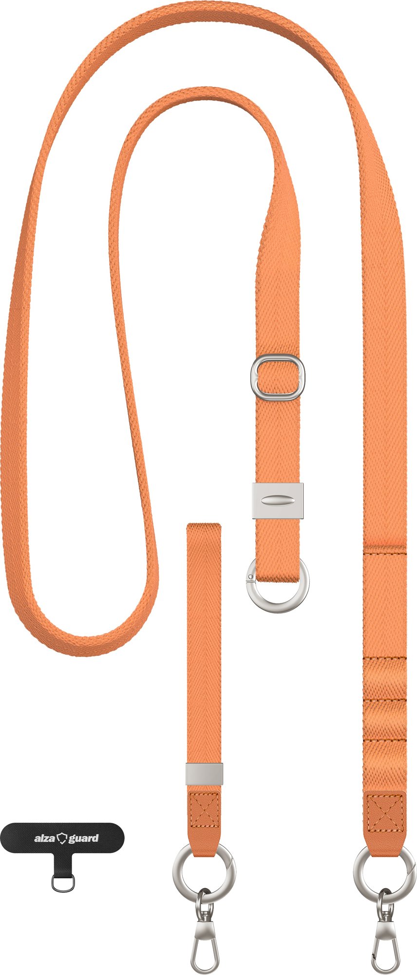AlzaGuard Universal 2in1 Phone Lanyard - oranžová
