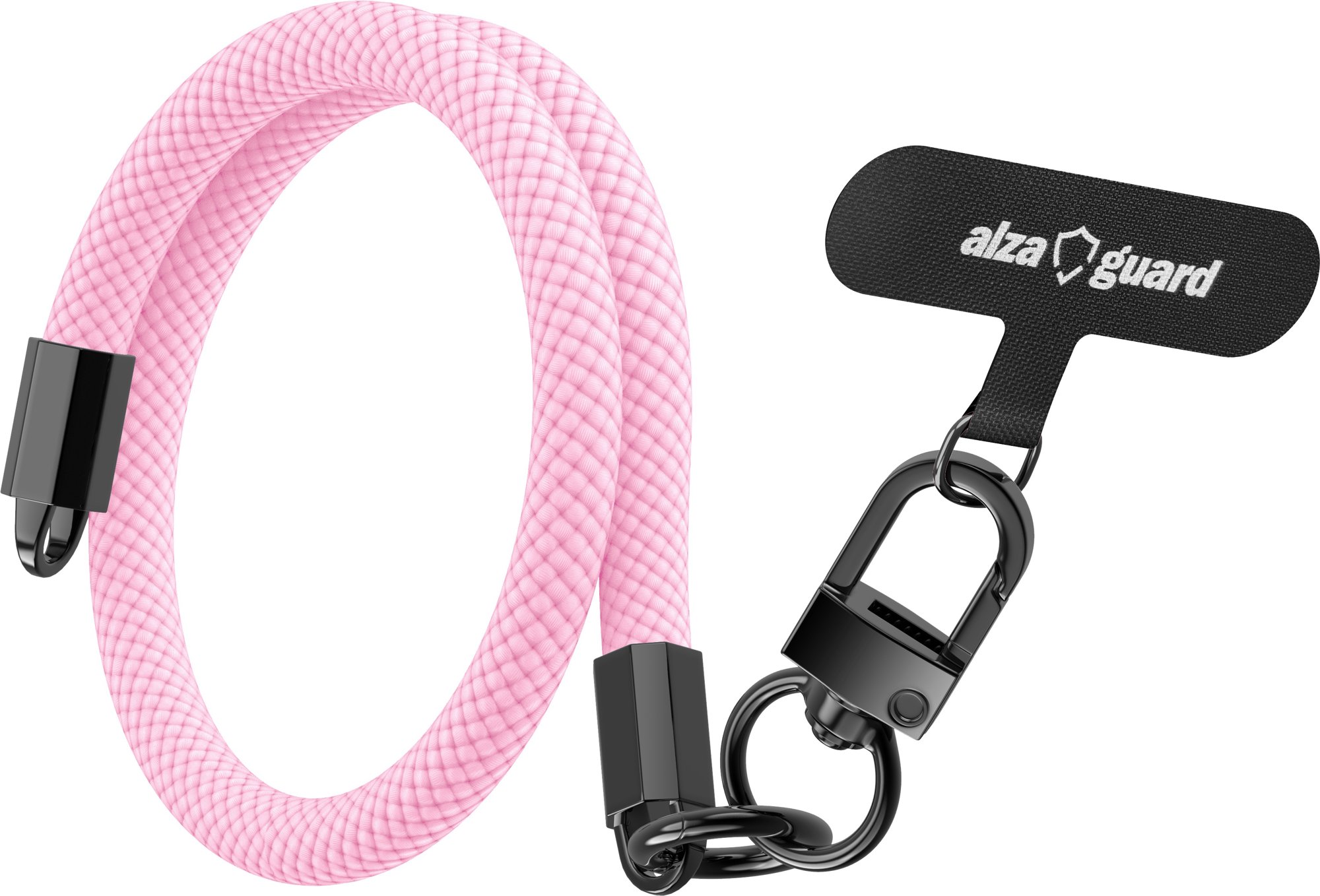 AlzaGuard Universal Lanyard Essential Short - růžová