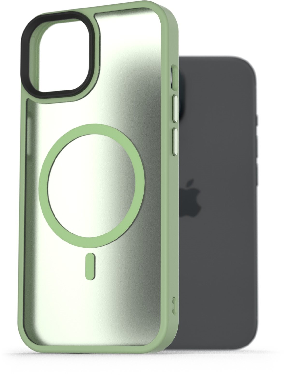 AlzaGuard Matte Case Compatible with MagSafe pro iPhone 15 zelený