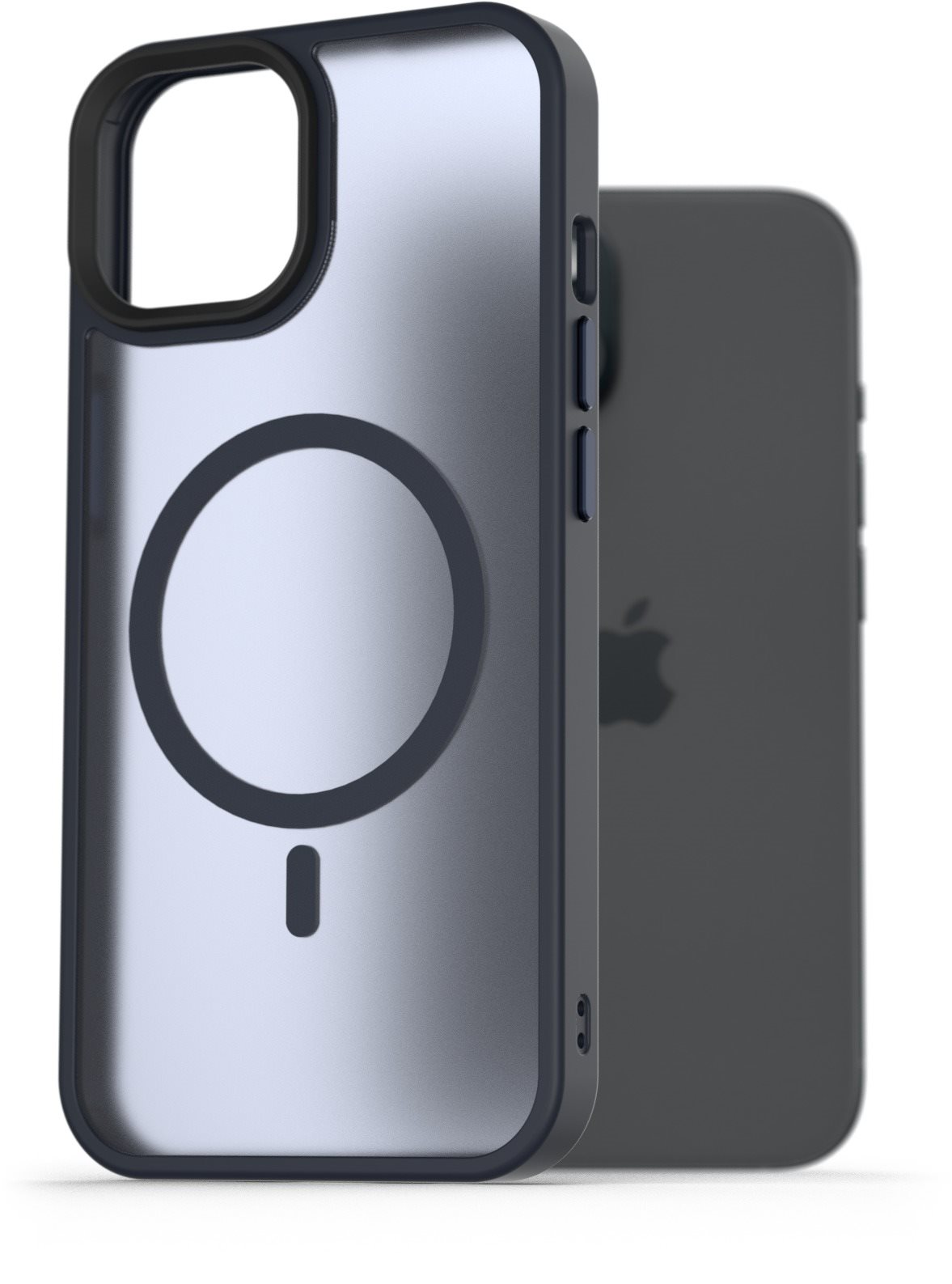 AlzaGuard Matte Case Compatible with MagSafe pro iPhone 15 tmavě modrý