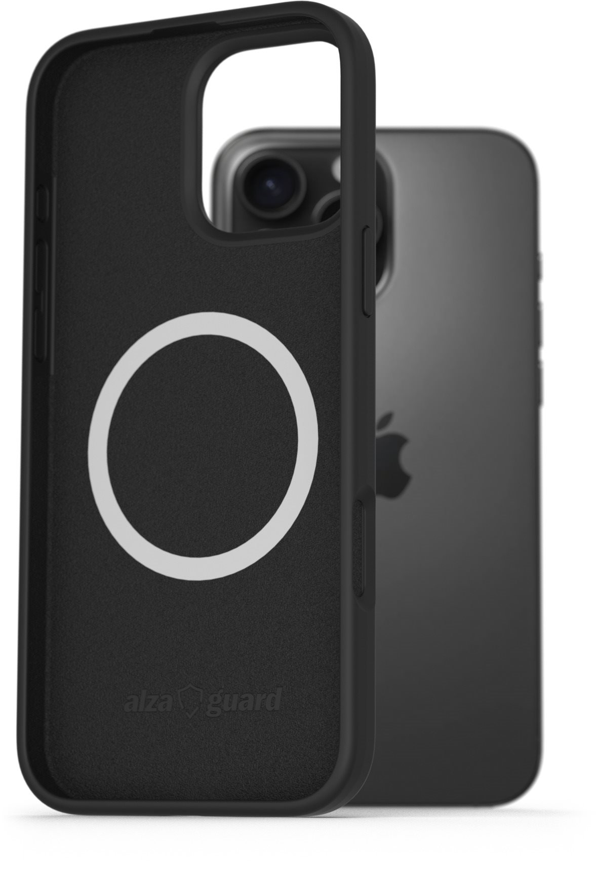 AlzaGuard Silicone Case Compatible with Magsafe pro iPhone 16 Pro Max černý