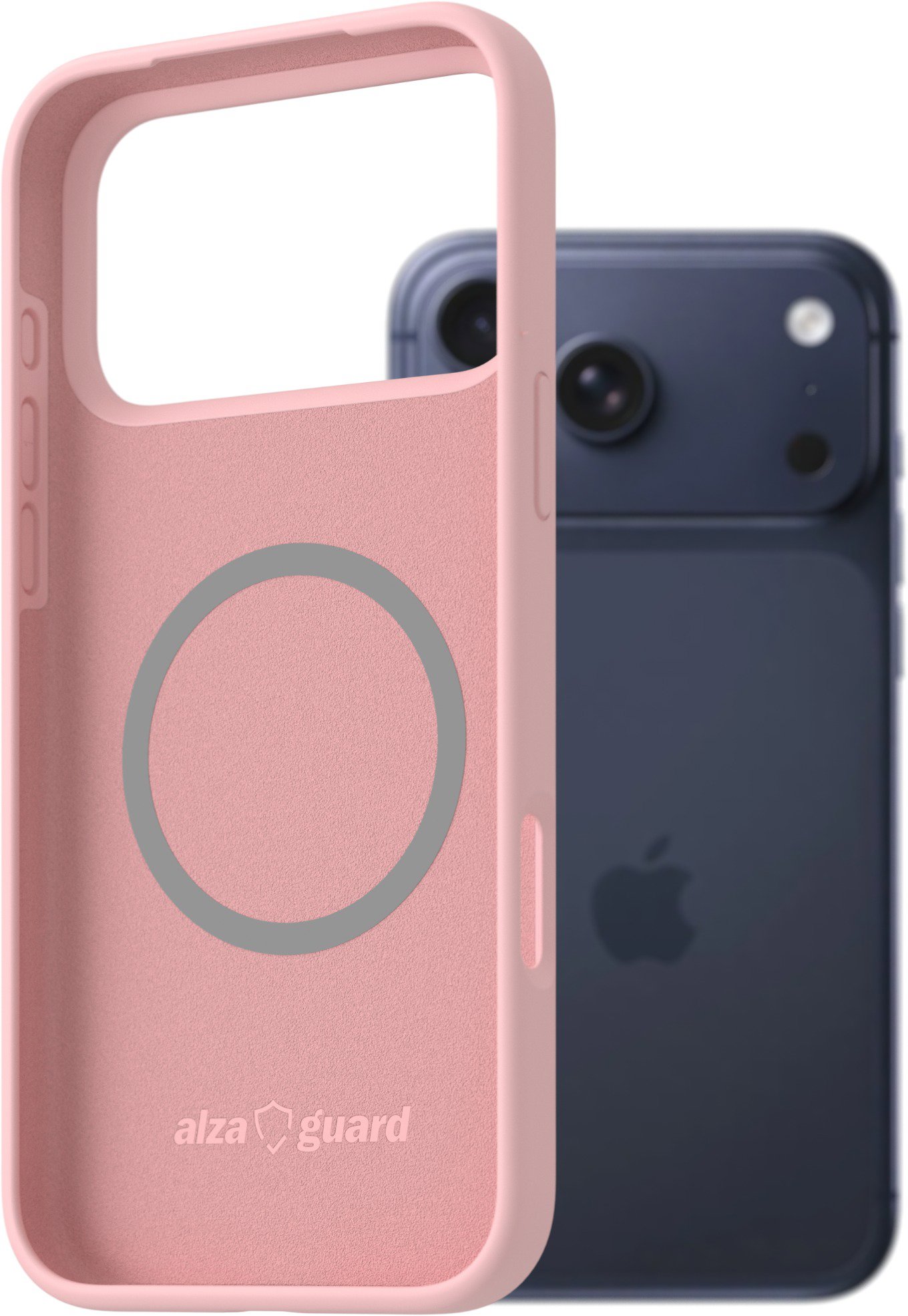 AlzaGuard Silicone Case Compatible with Magsafe pro iPhone 17 Pro Max růžový