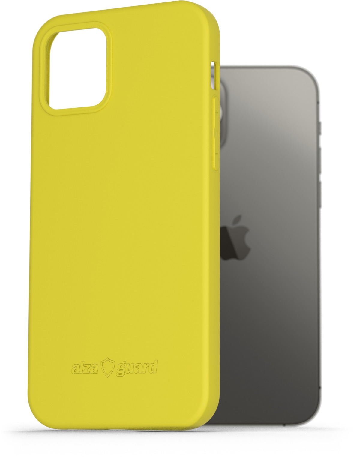 AlzaGuard Matte TPU Case pro iPhone 12 / 12 Pro žlutý
