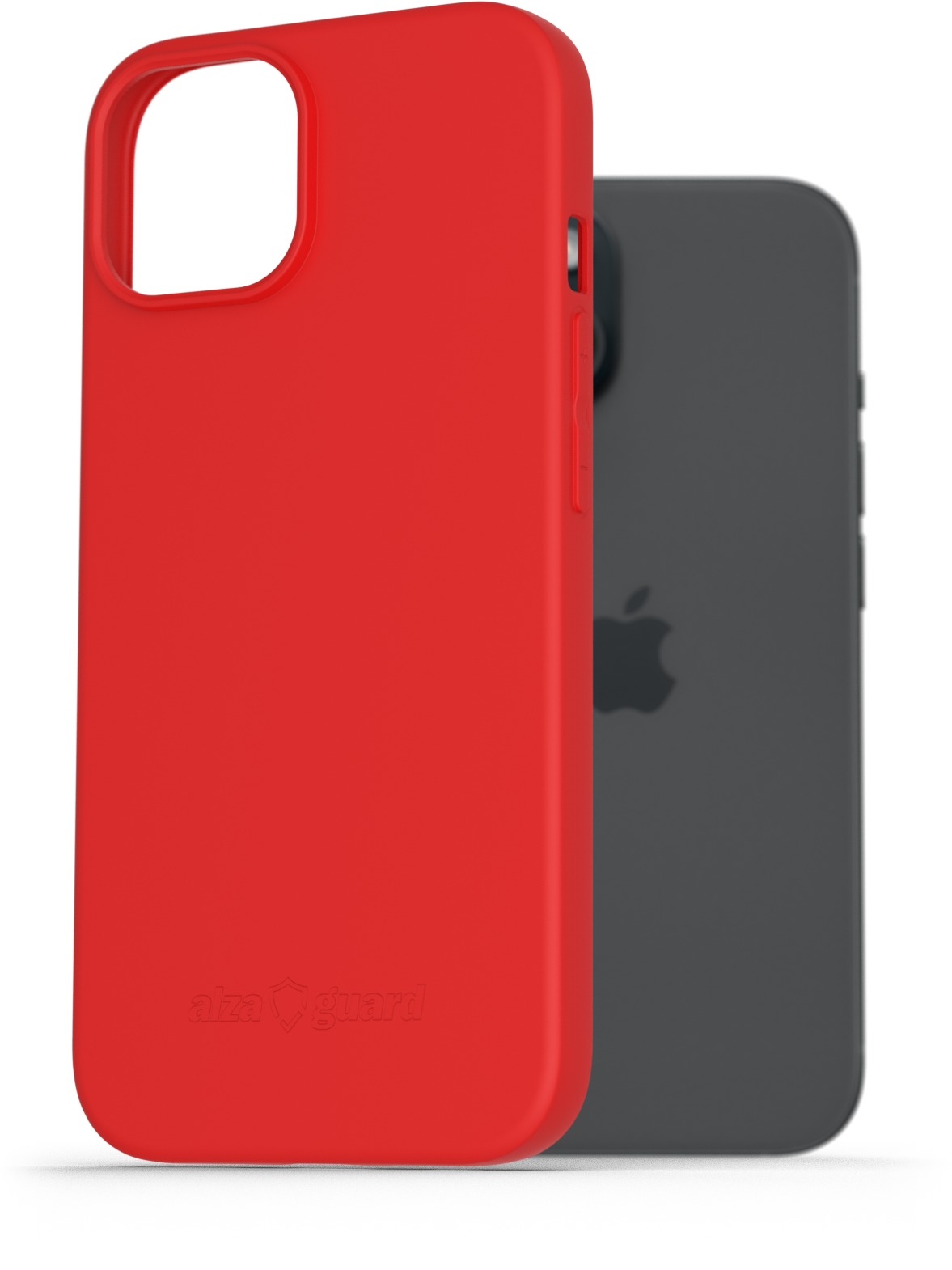 AlzaGuard Matte TPU Case pro iPhone 15 červený