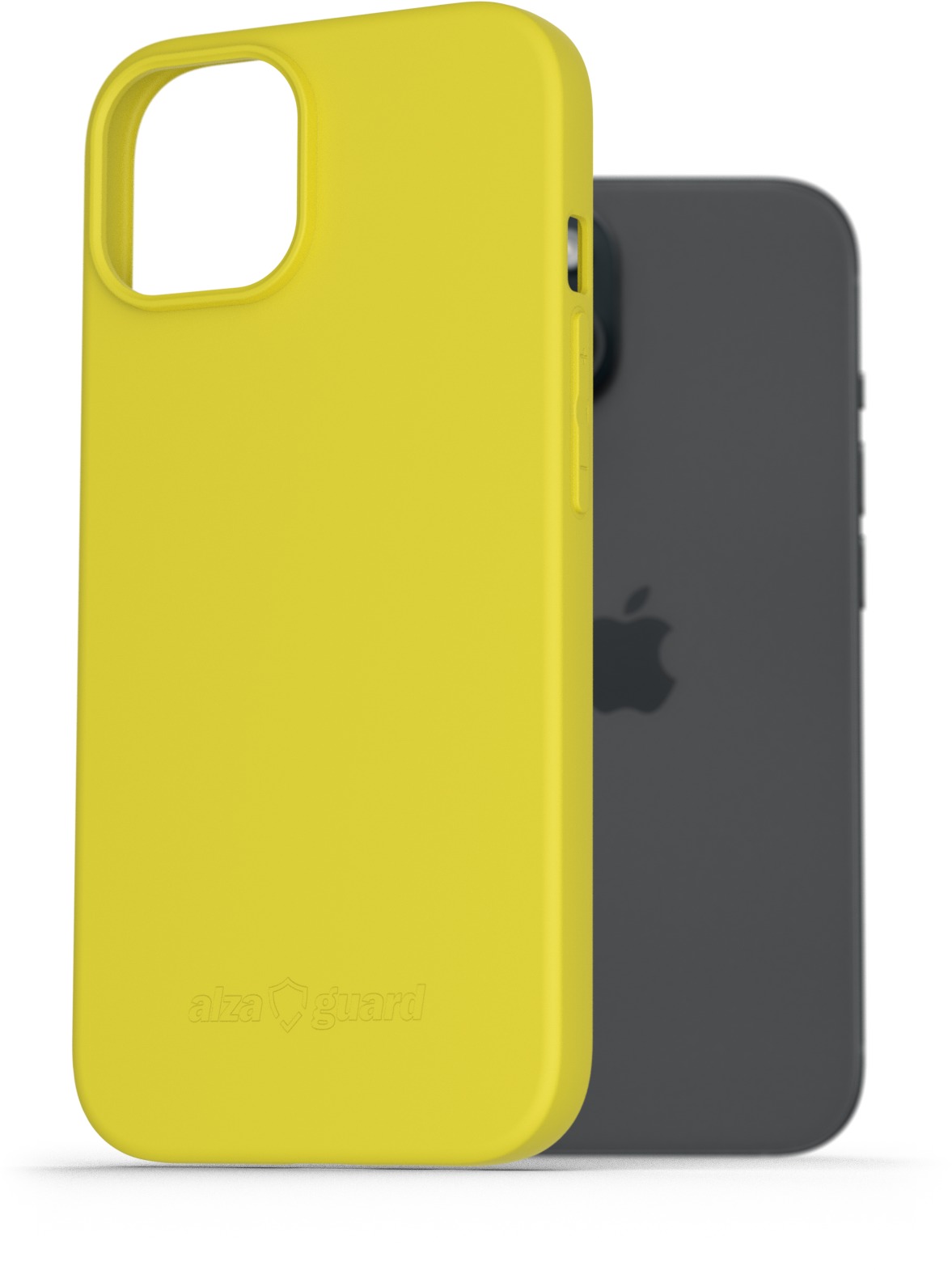 AlzaGuard Matte TPU Case pro iPhone 15 žlutý
