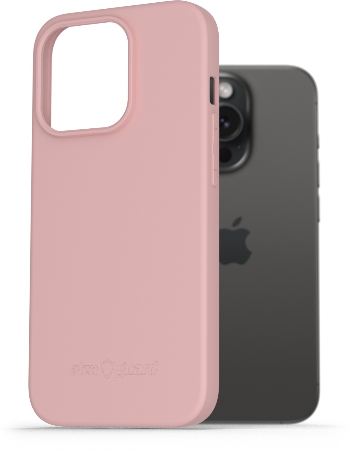 AlzaGuard Matte TPU Case pro iPhone 15 Pro růžový