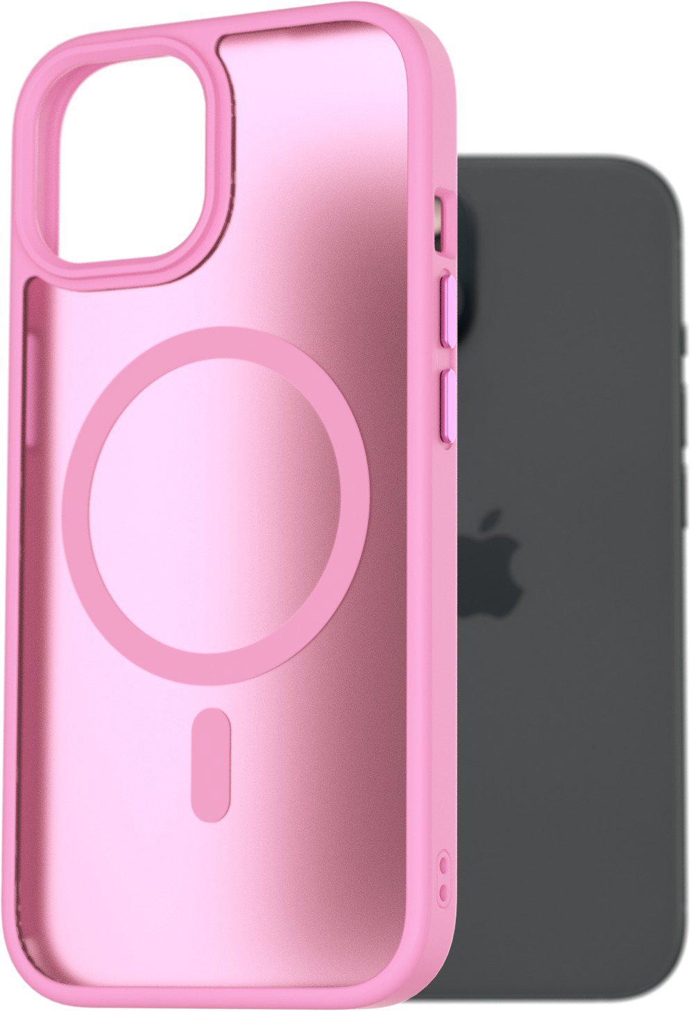 AlzaGuard Matte Case Compatible with Magsafe pro iPhone 15 levandulově růžový
