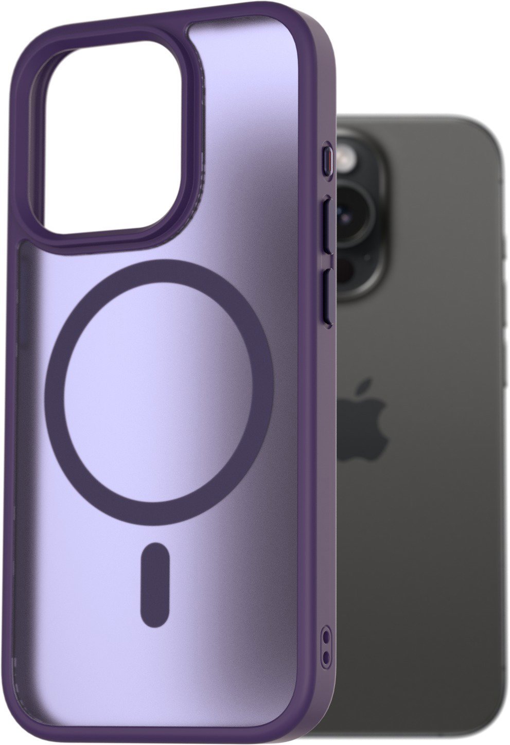 AlzaGuard Matte Case Compatible with Magsafe pro iPhone 15 Pro tmavě fialový
