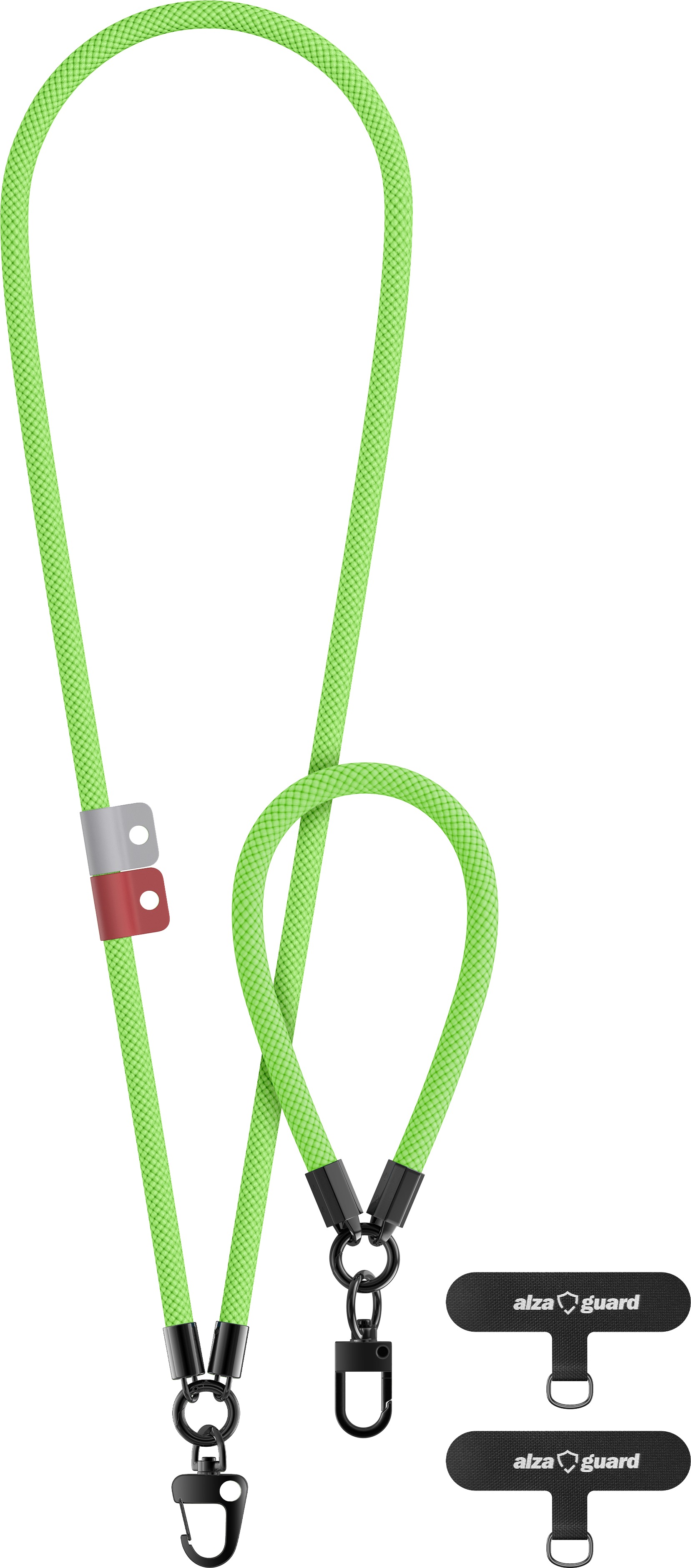 AlzaGuard Lanyard Set - zelený