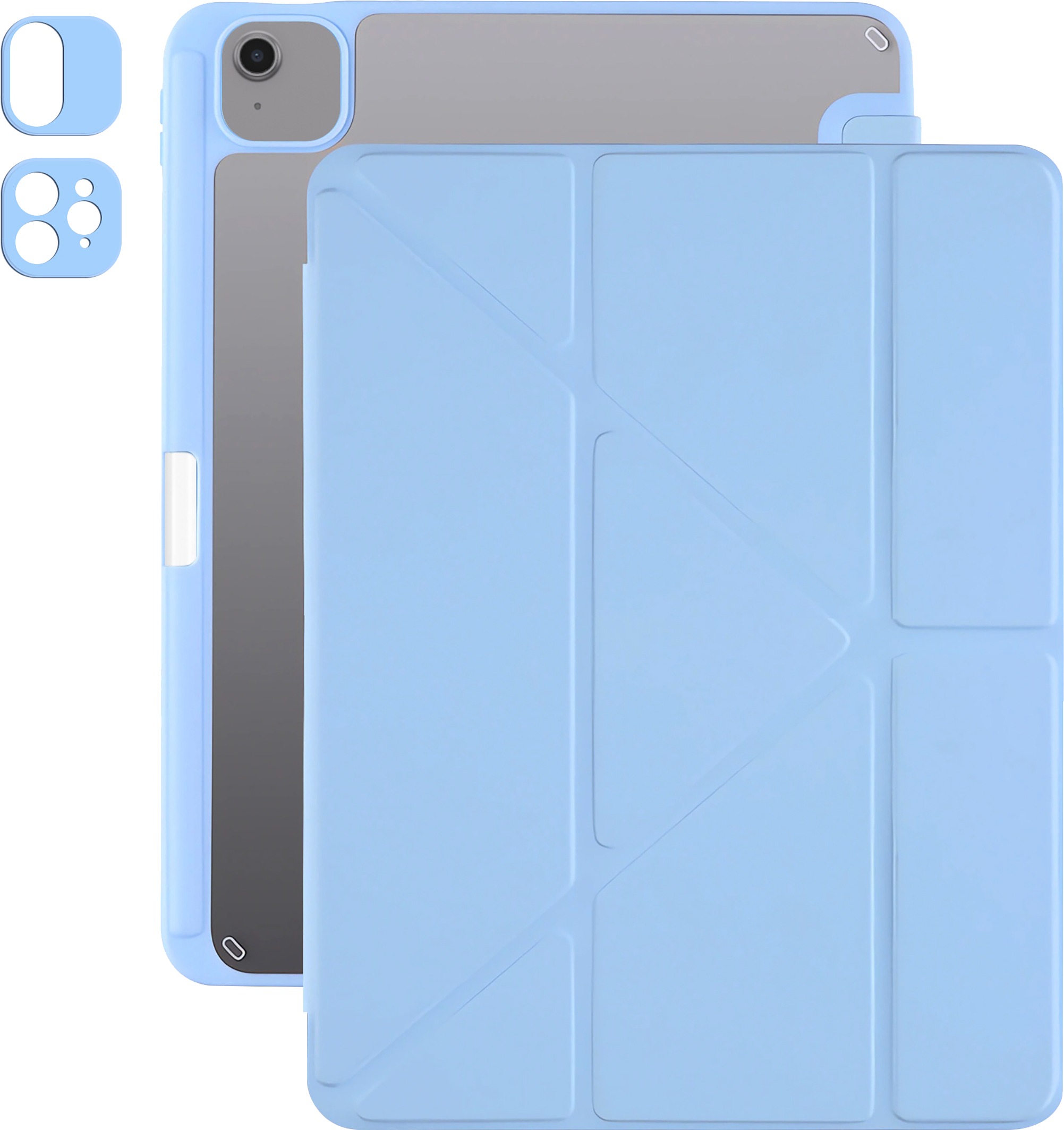 AlzaGuard Clear Flip Case pro iPad Air 11" (M2-M4)/iPad Pro 11"(2018-2022) a Pencil - světle modrá