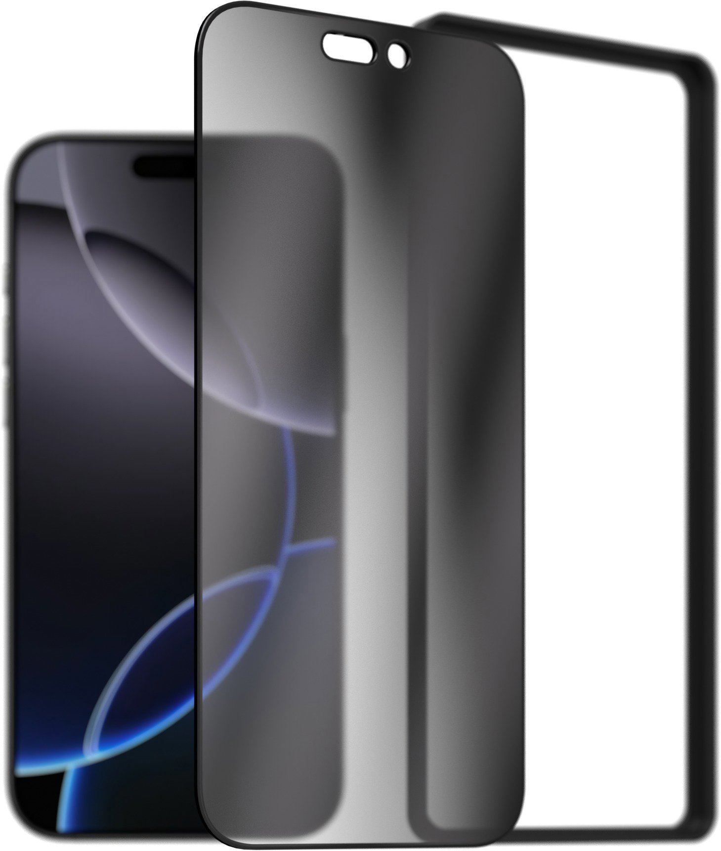 AlzaGuard 2.5D FullCover Privacy Glass Protector pro iPhone 16 Pro Max s instalačním rámečkem