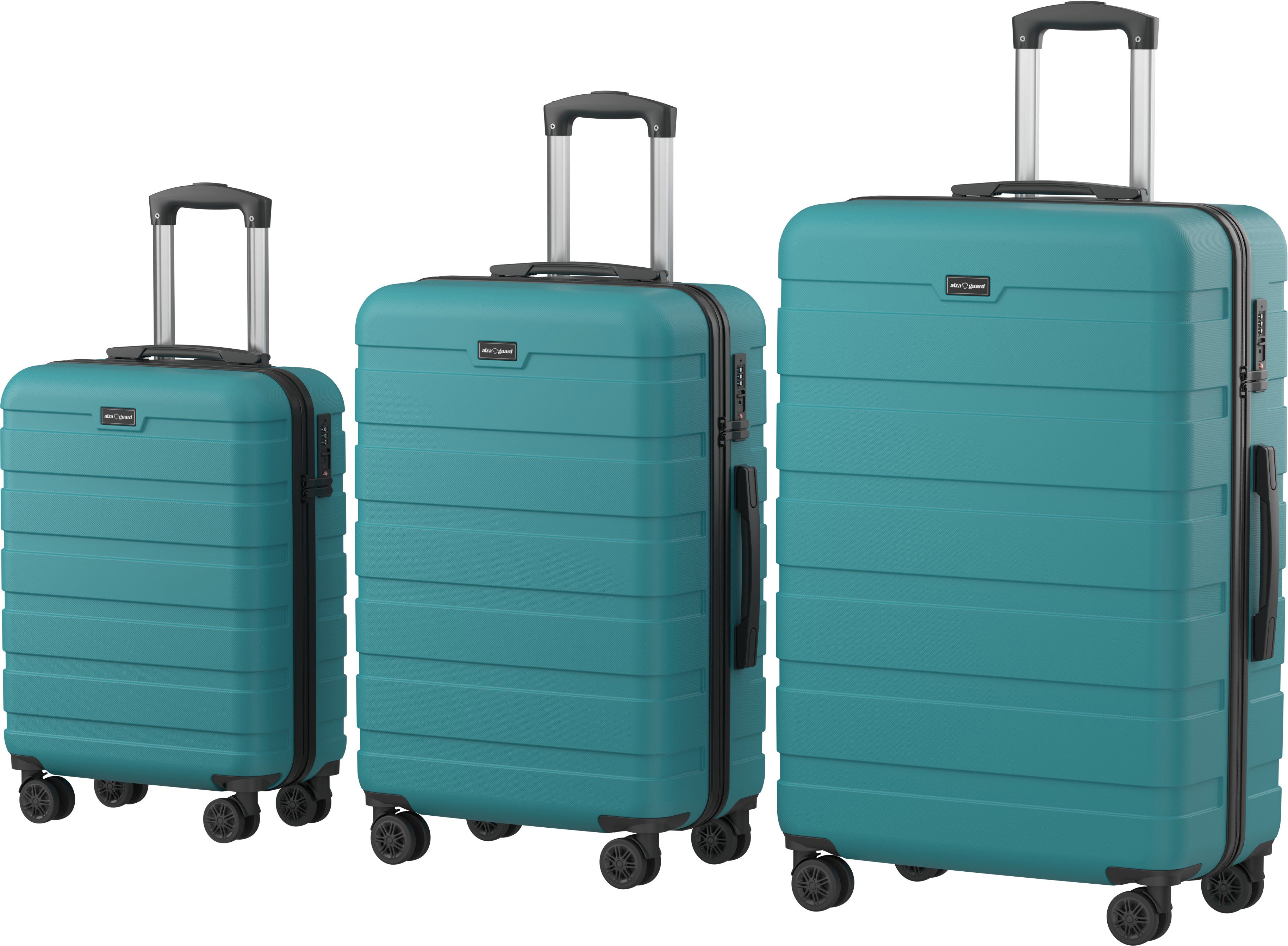 AlzaGuard Traveler Suitcase, 3pcs set - modrý