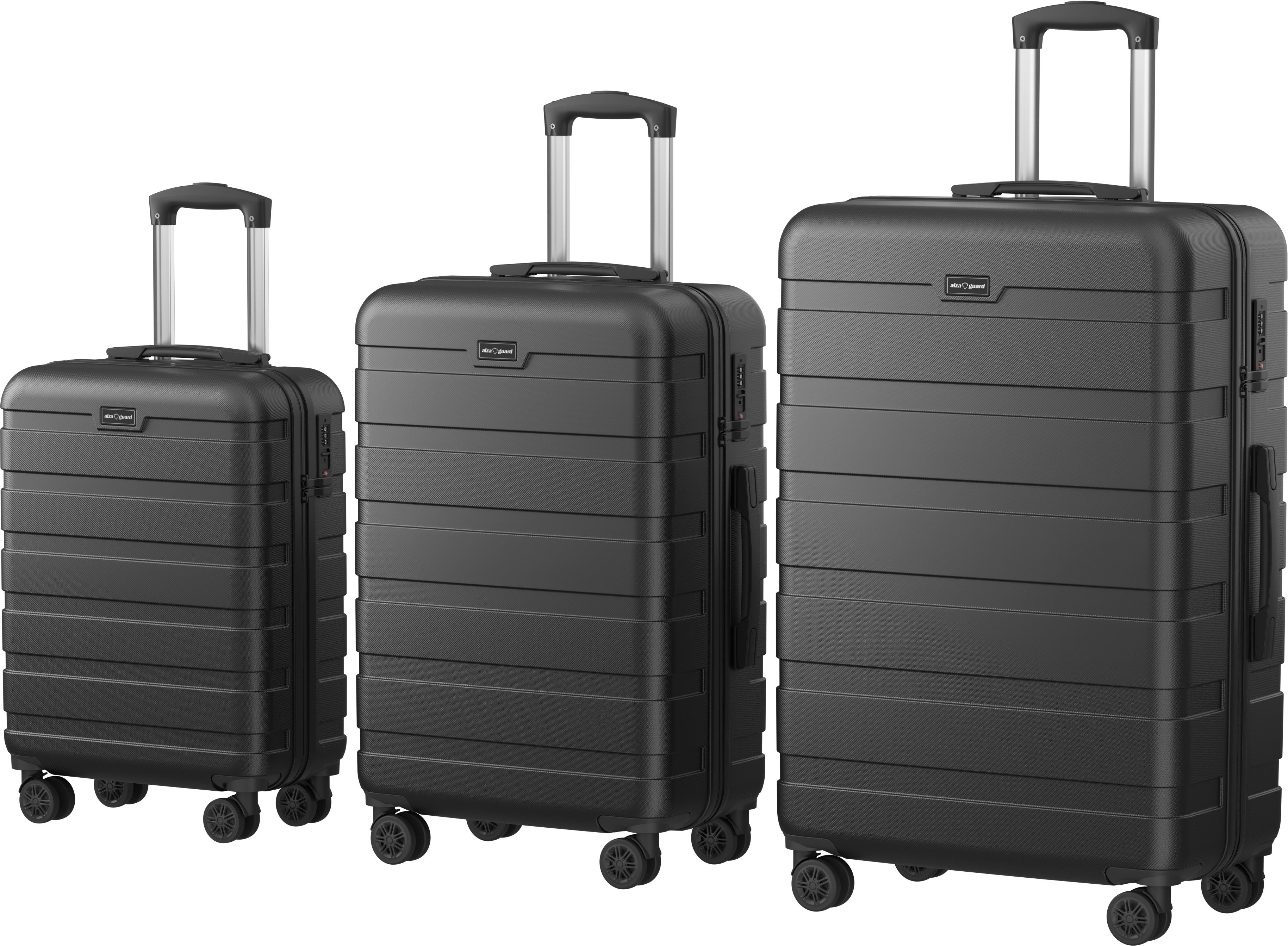 AlzaGuard Traveler Suitcase, 3pcs set - černý