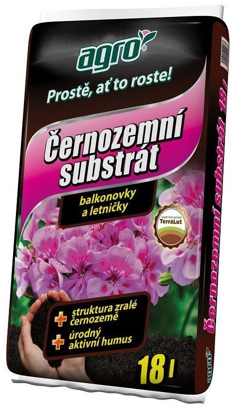AGRO Černozemní substrát pro balkónovky a letničky 18l
