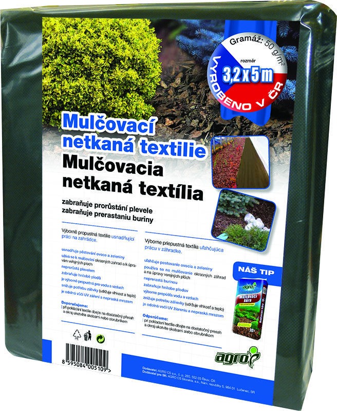 AGRO Mulčovací netkaná textilie 3,2 x5 m, černá