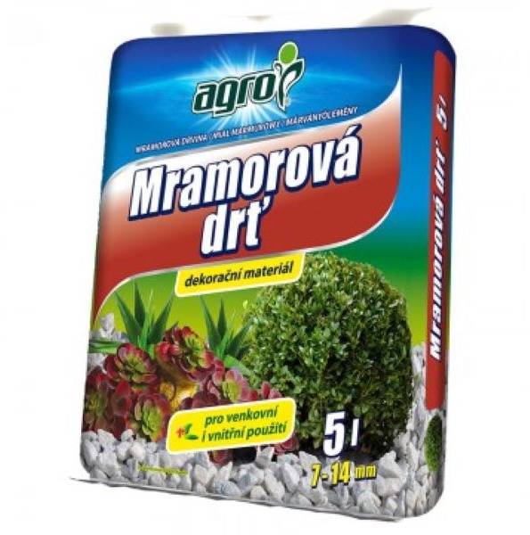 AGRO Mramorová drť 7-14 mm, 5 l, 6,5 kg