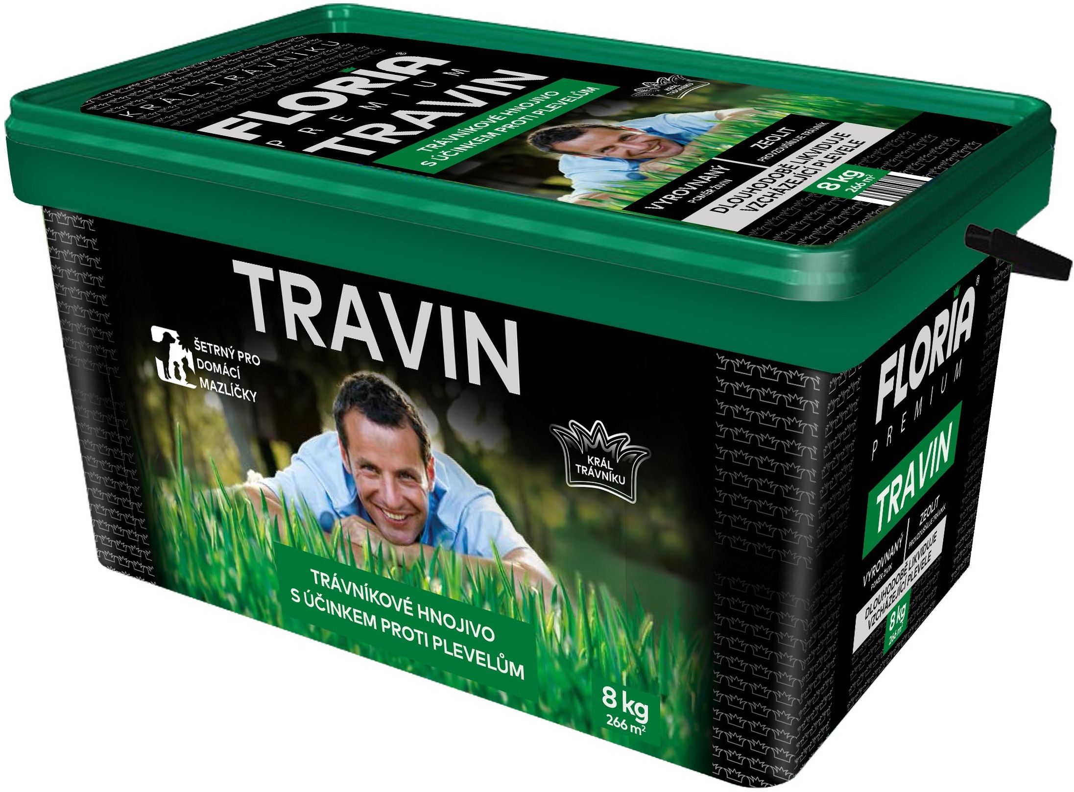 AGRO CS Trávníkové hnojivo FLORIA Travin, 8 kg hranatý kbelík