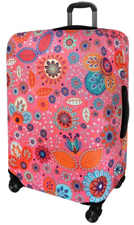 Kufryplus Obal na kufr Z81 Pink Flowers M