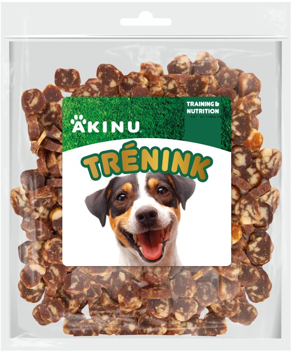 Akinu Trénink hovězí lupínky s treskou 400 g