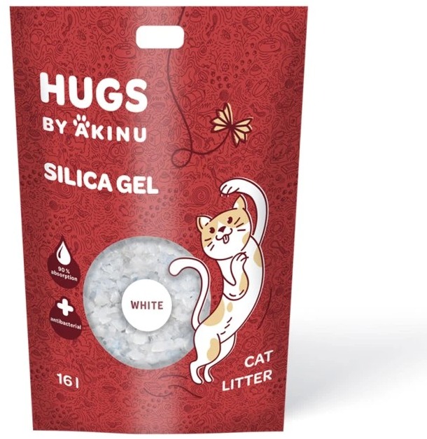 Akinu Happy Cat Silika gel bílý 16 l