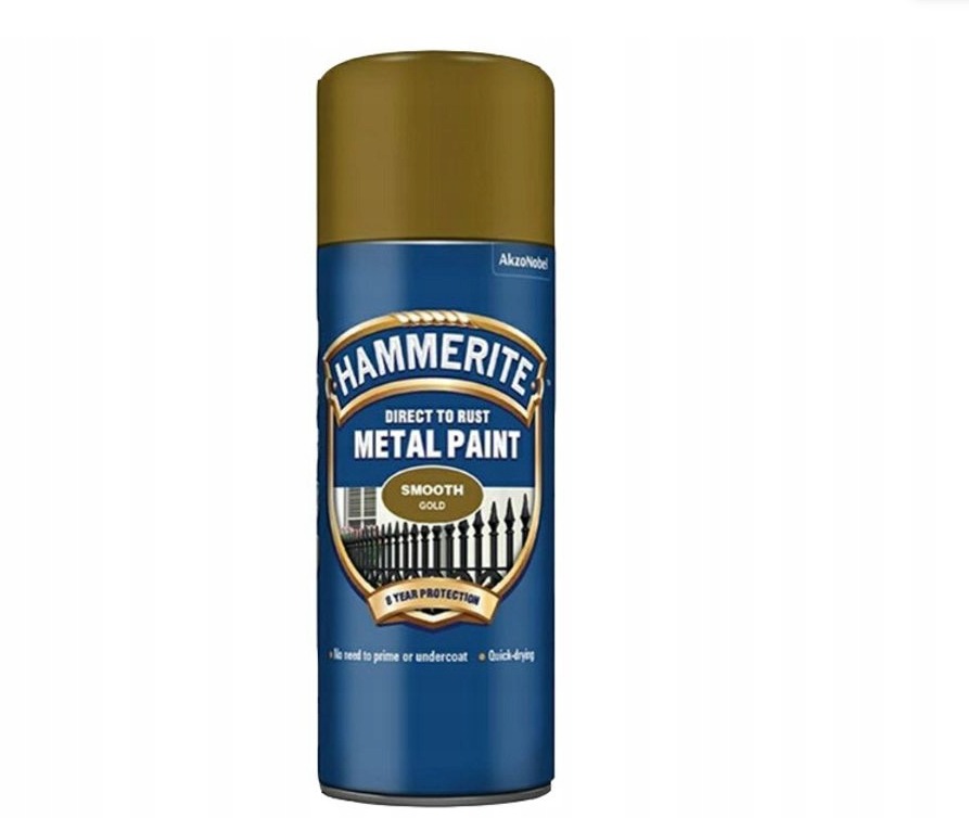 AkzoNobel Hammerite sprej přímo na rez hladký 400 ml, zlatý