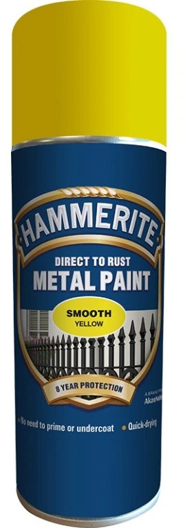 AkzoNobel Hammerite sprej přímo na rez hladký 400 ml, žlutý