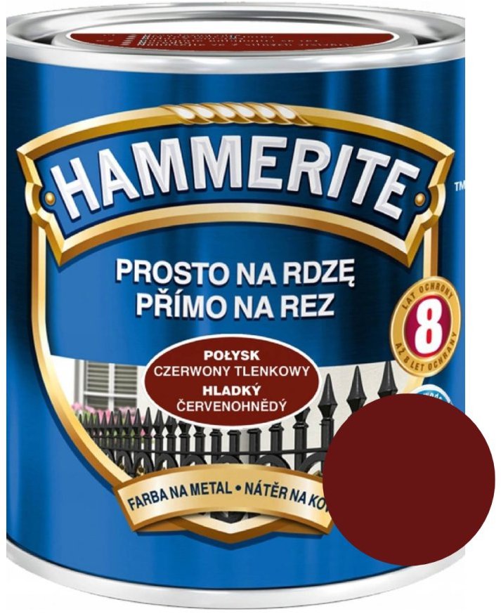 AkzoNobel Hammerite Přímo na rez hladký 0,7 l, červenohnědá