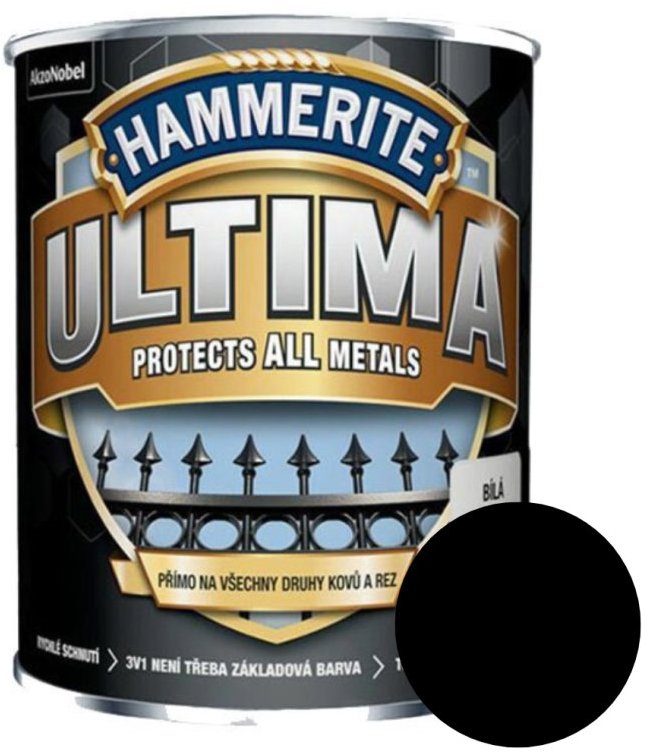 AkzoNobel Hammerite ULTIMA 0,75 l, černá hladká