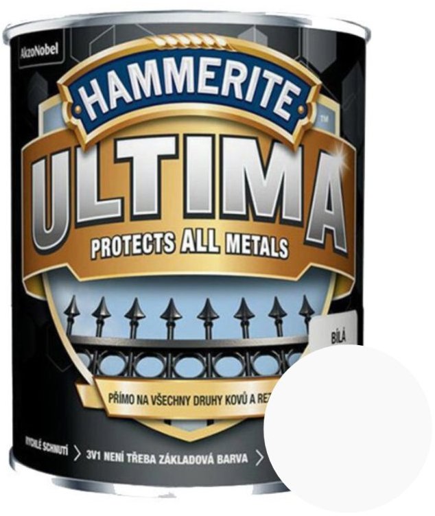 AkzoNobel Hammerite ULTIMA 0,75 l, bílá hladká