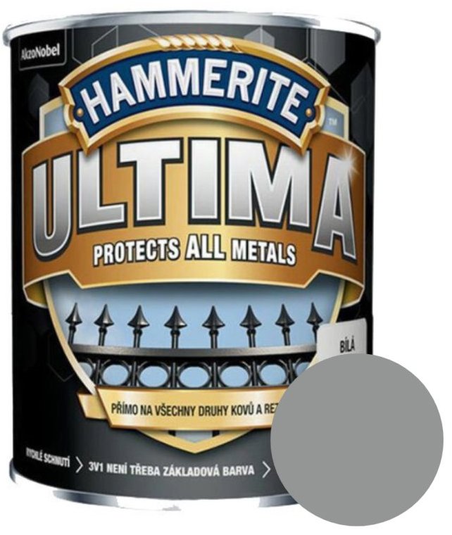 AkzoNobel Hammerite ULTIMA 0,75 l, šedá hladká
