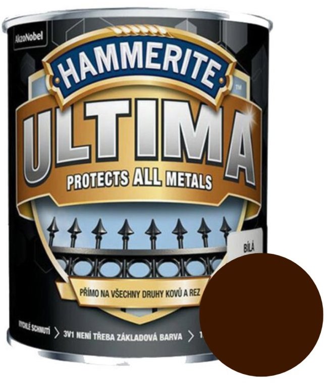 AkzoNobel Hammerite ULTIMA 0,75 l, tmavě hnědá Matt
