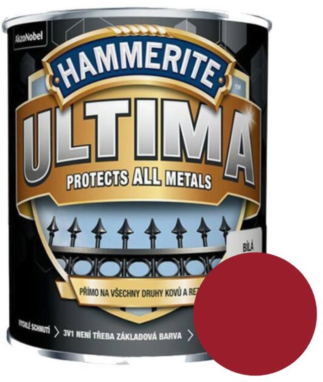 AkzoNobel Hammerite ULTIMA 0,75 l, červená Matt