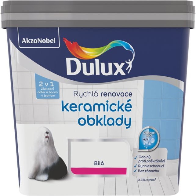 AkzoNobel Dulux Renovace keramické obklady bílá 0,75 l