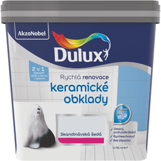 AkzoNobel Dulux Renovace keramické obklady skandinávská šedá 0,75 l