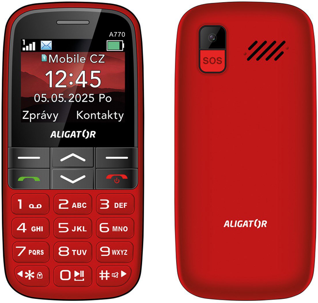 Aligator A770 Senior červený + stol.nab.